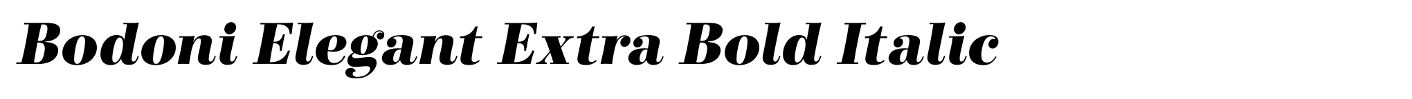 Bodoni Elegant Extra Bold Italic image